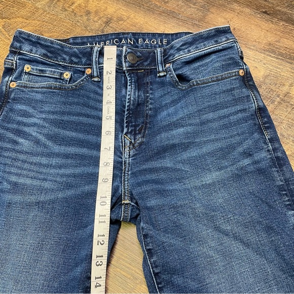 American Eagle Relaxed Straight Jeans Mens 29x34 (33) Blue Airflex+ Stretch - Picture 3 of 10
